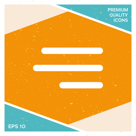 Modern hamburger menu icon for mobile apps and websites. Signs and symbols graphic elements for your design.のイラスト素材