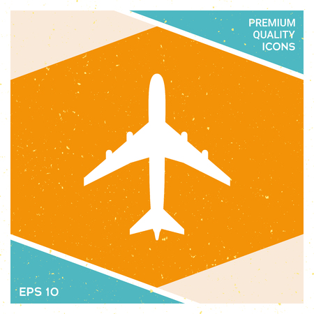 Airplane icon symbol, element for your design.のイラスト素材