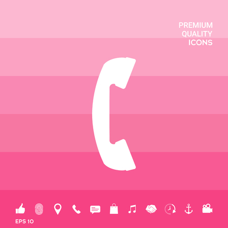 Telephone handset, telephone receiver symbolのイラスト素材