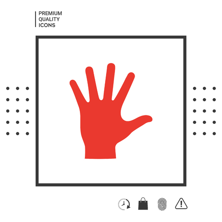 Helping hand silhouette- icon . Signs and symbols - graphic elements for your designのイラスト素材