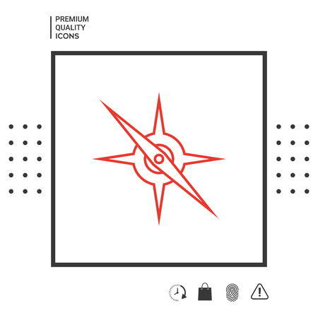 Compass line iconのイラスト素材