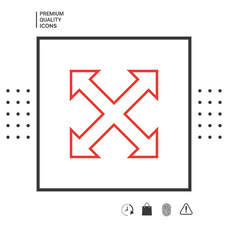 Extend, resize, enlarge line iconのイラスト素材