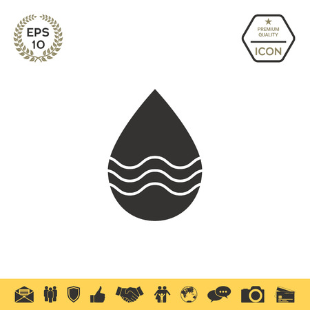 Drop icon with wavesのイラスト素材