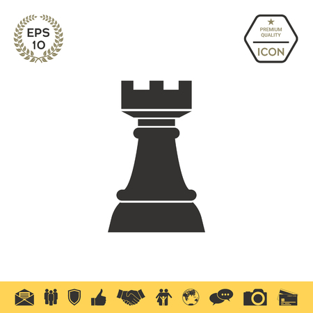 Chess Rook. Strategy iconのイラスト素材