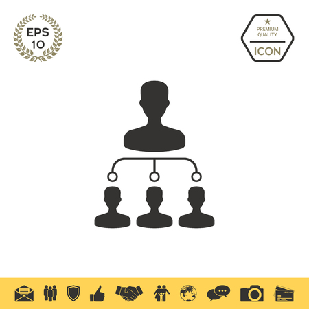 Hierarchy icon symbolのイラスト素材