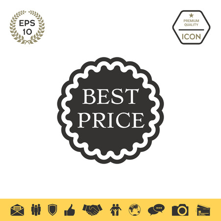 Best Price label iconのイラスト素材