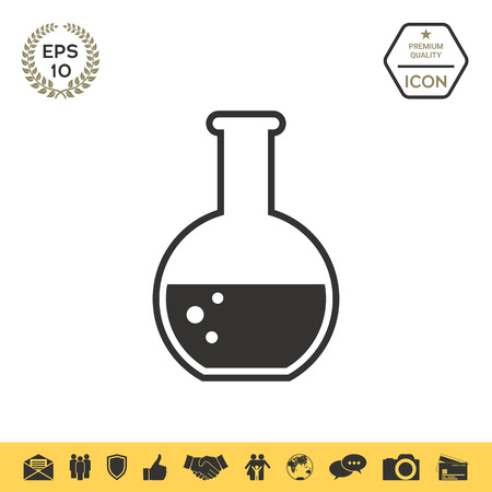 Test-tube with Bubbles symbol iconのイラスト素材