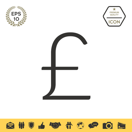 Sterling symbol iconのイラスト素材