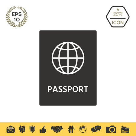 Passport icon. symbolのイラスト素材