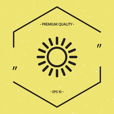 Sun line icon. Signs and symbols - graphic elements for your design.のイラスト素材