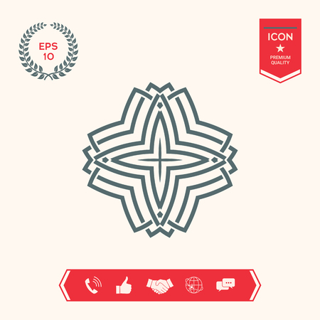 Geometric arabic pattern. Logo for your designのイラスト素材