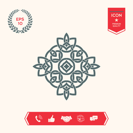 Logo. Geometric oriental arabic pattern. Element for your designのイラスト素材