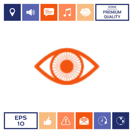 Eye - halftone logoのイラスト素材