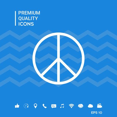 Peace sign symbolのイラスト素材