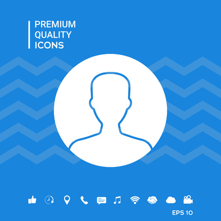 Symbol of User icon in circle. Profile Icon.の写真素材