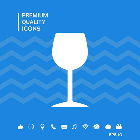 Wineglass icon symbolのイラスト素材