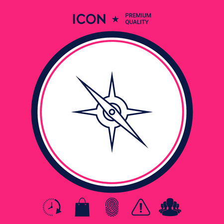 Compass line iconのイラスト素材