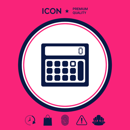 Calculator symbol iconのイラスト素材