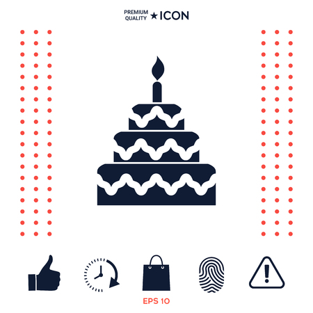 Cake symbol iconのイラスト素材