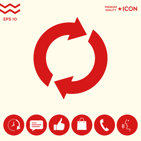 Reset button, reload arrowsのイラスト素材