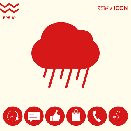 Cloud rain iconのイラスト素材