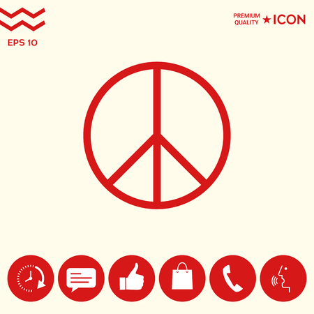 Peace sign symbolのイラスト素材