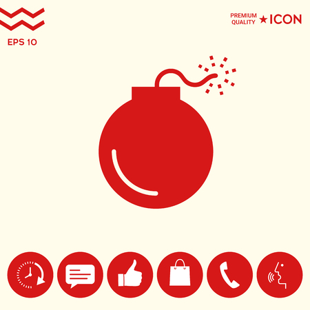 Bomb symbol iconのイラスト素材