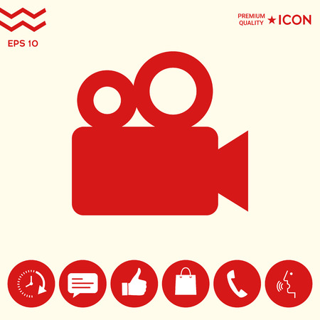 Movie camera iconのイラスト素材