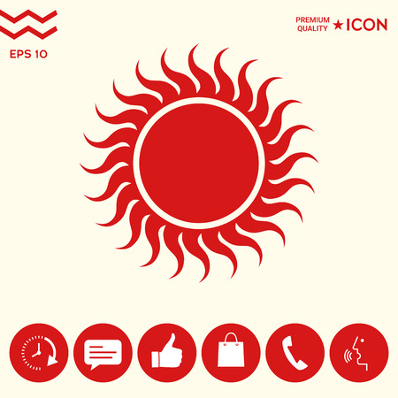Sun icon symbolのイラスト素材