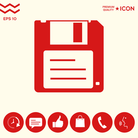 Floppy disk iconのイラスト素材
