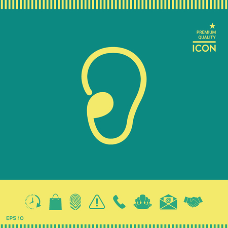 Ear symbol iconのイラスト素材