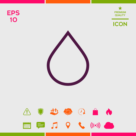 Drop line iconのイラスト素材