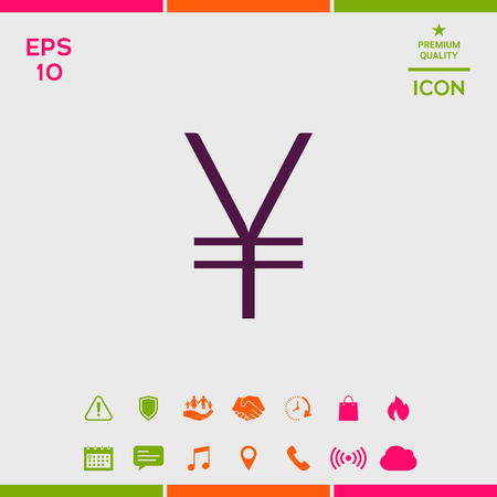 Yen symbol iconのイラスト素材