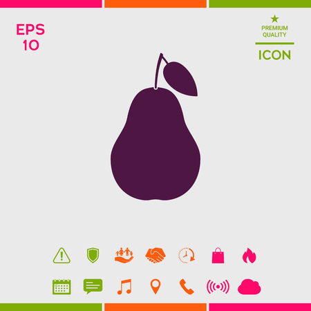 Pear icon symbolのイラスト素材