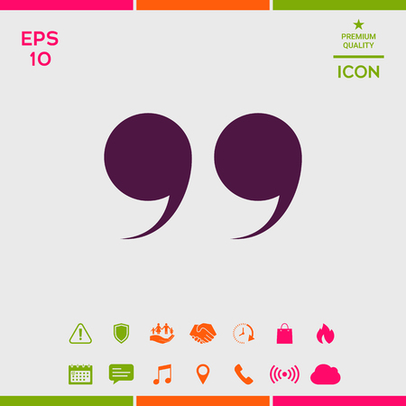 Quote symbol iconのイラスト素材