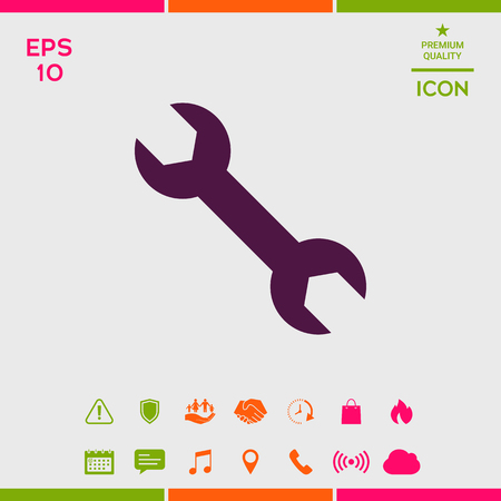 Wrench icon symbolのイラスト素材