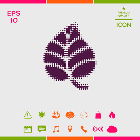 Leaf symbol - halftone logoのイラスト素材