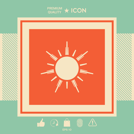 Sun icon . Signs and symbols - graphic elements for your designのイラスト素材