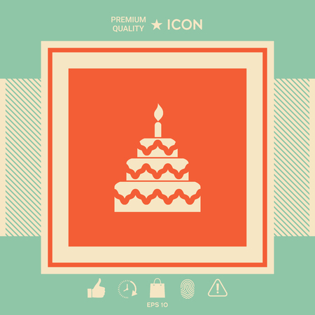 Cake symbol iconの写真素材