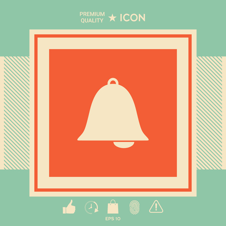 Alarm bell symbol iconの写真素材
