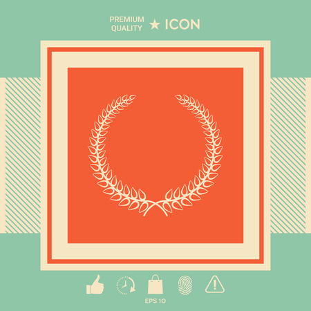 Laurel wreath - elegant symbol for yor designの写真素材