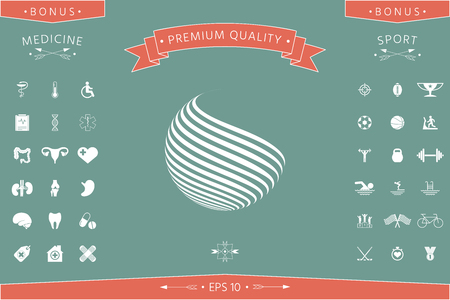 Earth design with stripesのイラスト素材