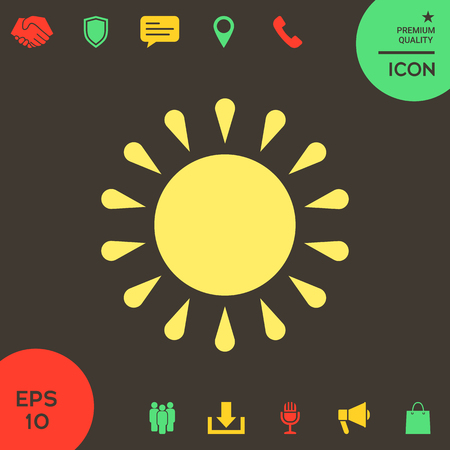 Sun icon . Signs and symbols - graphic elements for your designのイラスト素材