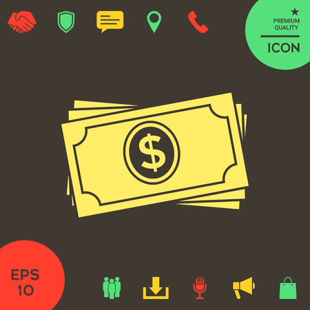 Money banknotes stack iconの写真素材