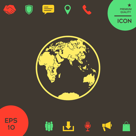 Earth logo iconの写真素材