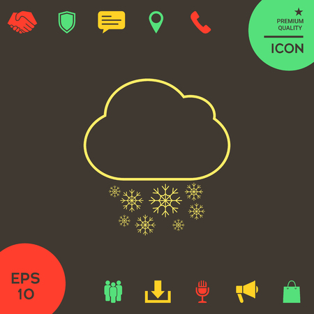 Cloud snow line iconの写真素材