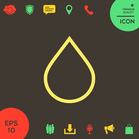 Drop line iconのイラスト素材