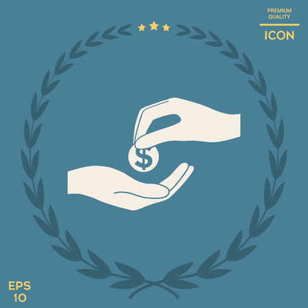 Receiving money icon . Signs and symbols - graphic elements for your designのイラスト素材