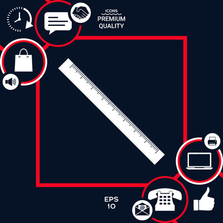 The long ruler iconのイラスト素材