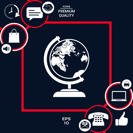 Globe symbol iconのイラスト素材